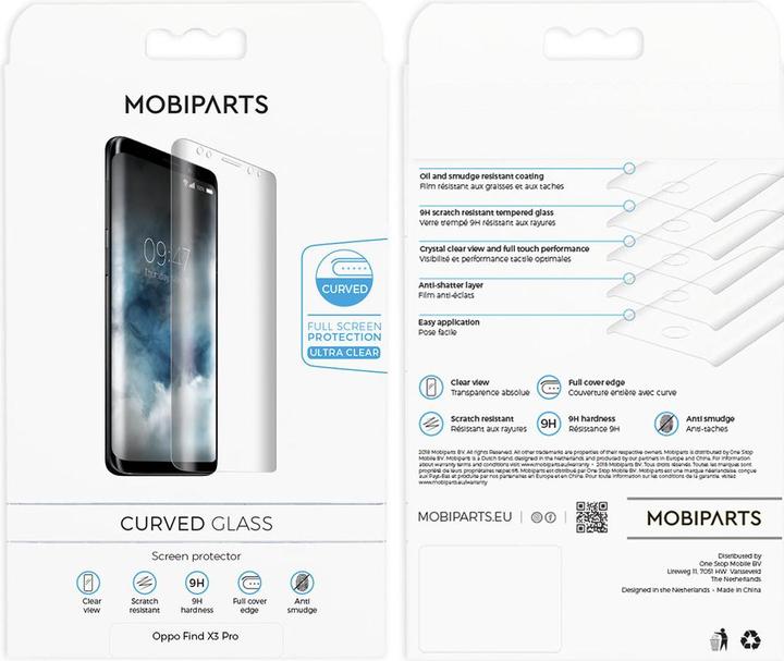 Produktbild Mobiparts Curved Glass Oppo Find X3 Pro (1 Stück, Oppo Find X3 Pro)