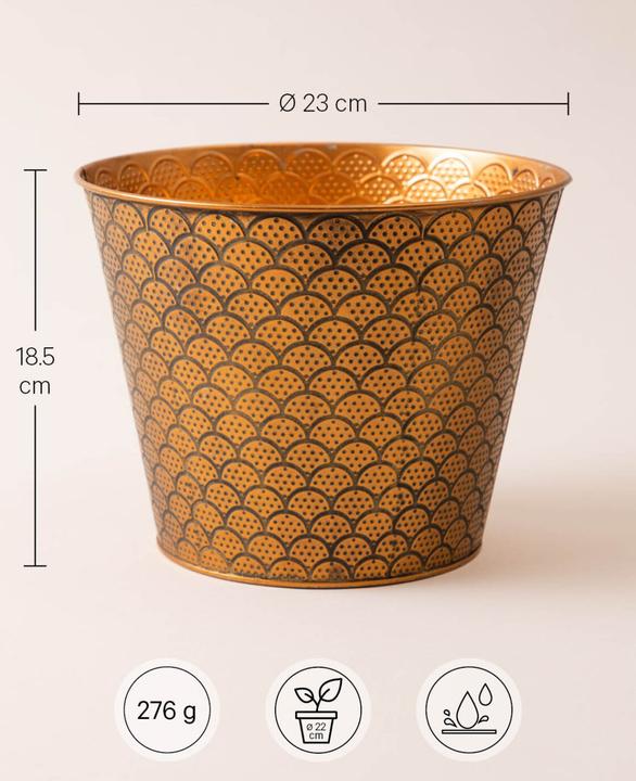 Image du produit Esmée Pot de fleurs / cache-pot Orient, tôle (23 cm)