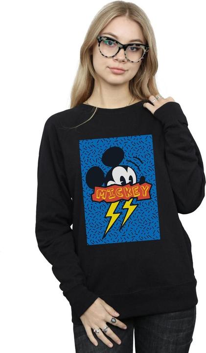 Actual product image Disney Womens/Ladies Mickey Mouse 90s Flash Sweatshirt (S)
