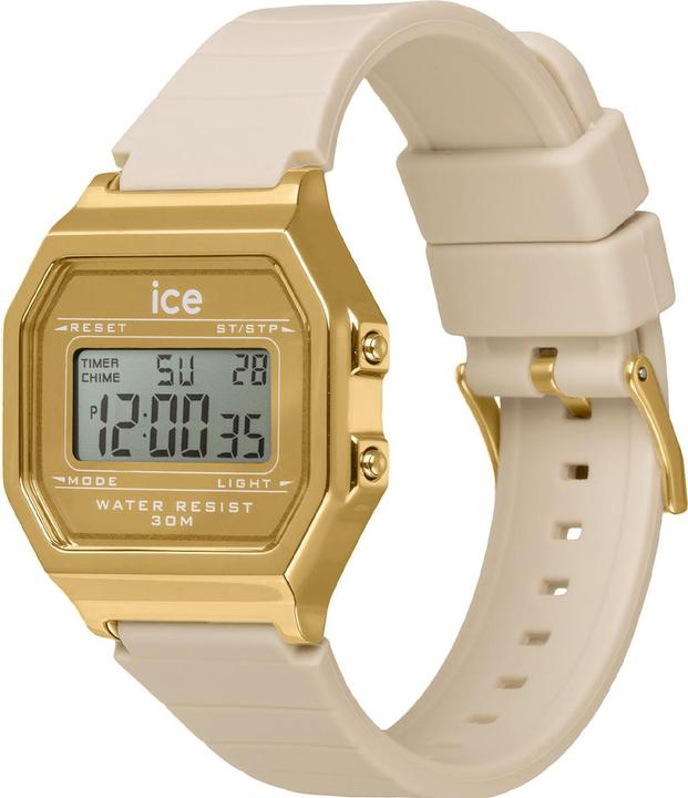 Immagine prodotto ICE Watch ICE-Watch ICE digit retrò - Metallo oro a specchio - Pelle di mandorla - Orologio da polso piccolo (32 mm)