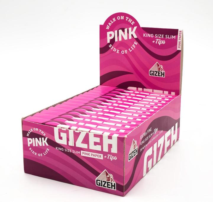 ALL Pink King Size Slim + Tips Display 26pcs