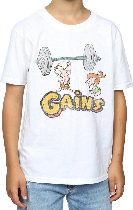 Actual product image The Flintstones Boys Bam Bam Gains Distressed T-Shirt (116)