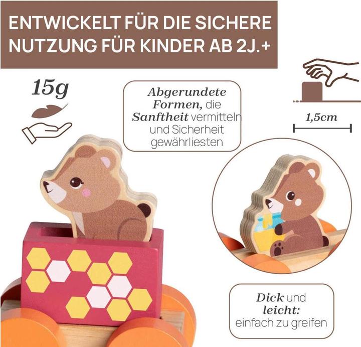 Actual product image Chicco My Wood Friends - Teddy'S Train