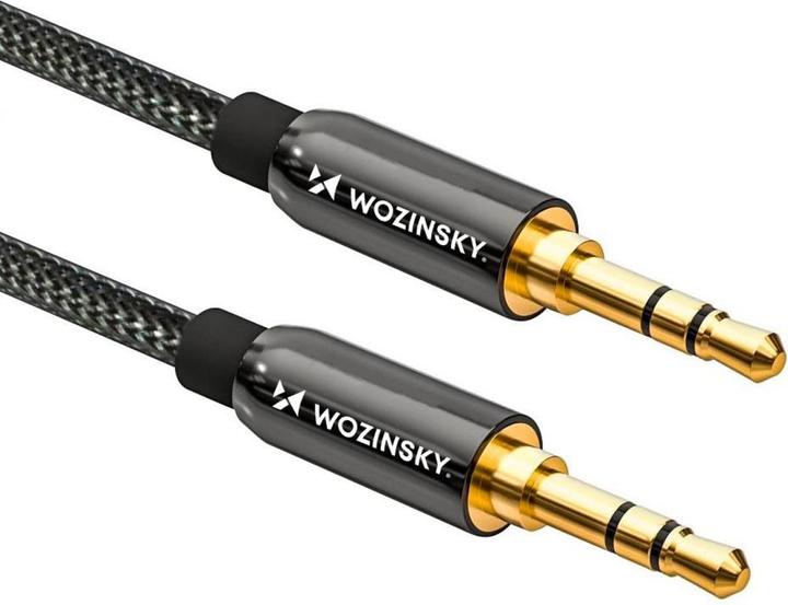 Productafbeelding Wozinsky universele mini jack kabel 2x AUX kabel 1,5 m zwart (1.50 m)