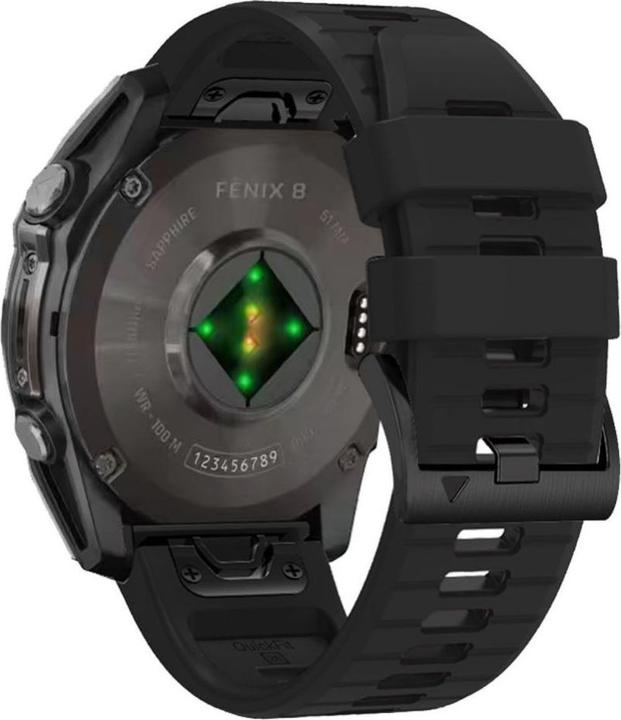 Actual product image Tech-Protect SILICONE LINE GARMIN FENIX 5X / 5X PLUS / 6X / 6X PRO / 7X / 8 (51 MM) BLACK
