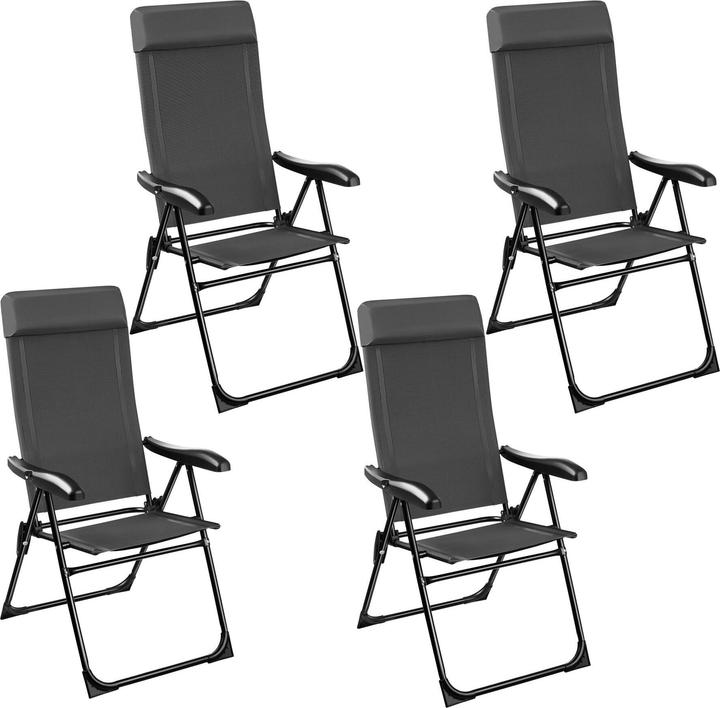 Actual product image tectake Folding Camping Chair Müritz - lightweight, 7 position backrest, weather and UV-resistant