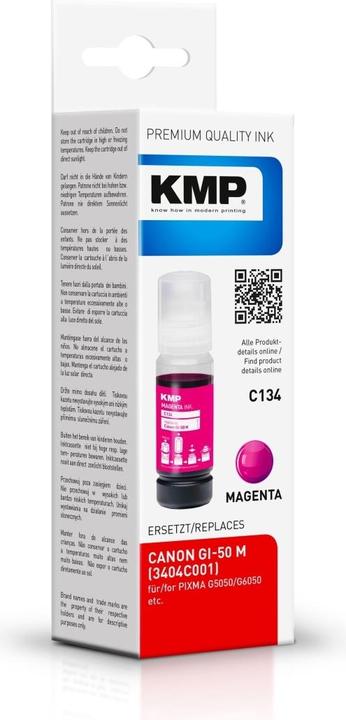 Produktbild KMP Nachfülltinte ersetzt Canon GI-50 M, 3404C001 Kompatibel Magenta 1580,0006 (1580,0006) (M)