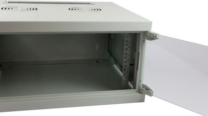 Produktbild Allnet 19 zollwandgehäuse 12he 1-teilig t445/b541mm lichtgrau smq-serie. (10.86 HE, 19 Zoll Rack)