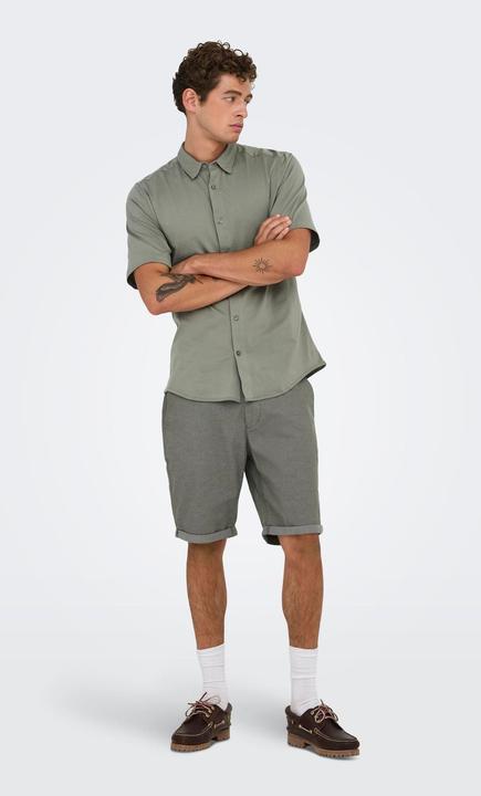 Produktbild Only & Sons Onsrobin Button Under Ss Stretch Shirt (M)
