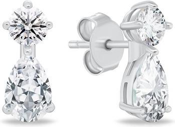 Actual product image Brilio Silver - Silver earrings with clear zircons EA1133W