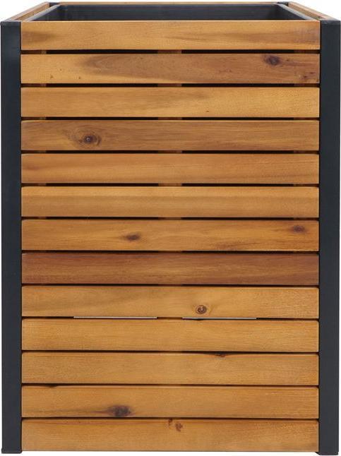 Produktbild Mendler Pflanzkasten HWC-L23, Outdoor Akazie Aluminium, 60x42x42cm braun