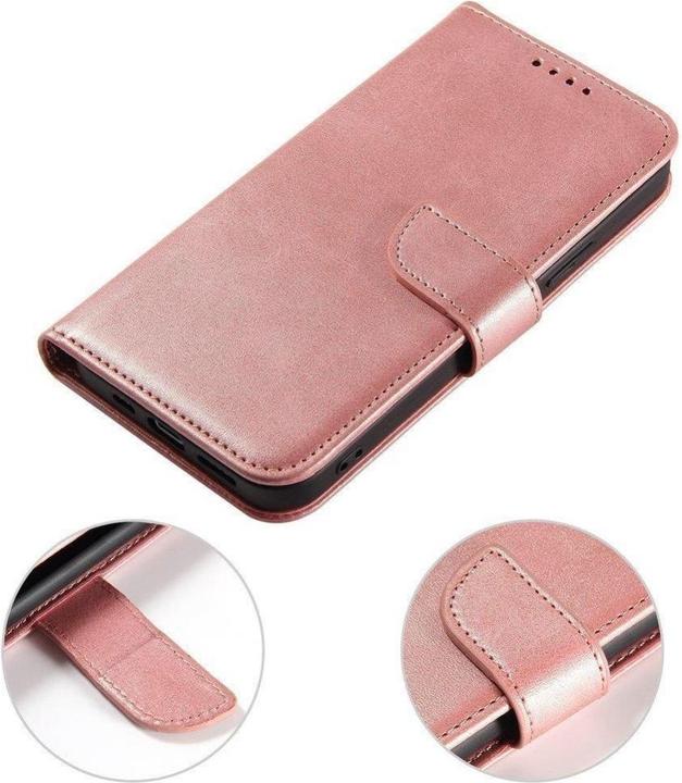 Actual product image Hurtel Magnet Case elegant case case cover with a flap and stand function Poco M4 Pro 5G pink (Xiaomi Poco M4 Pro 5G)