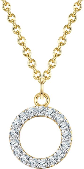 Image du produit Glanzstücke München Femme lettre O argent sterling zirconium or jaune 45,0 cm chaîne de base + 5,0 cm extension - 32102 (Argent Sterling, 40 - 45 cm)
