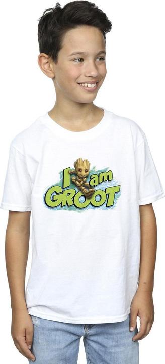 Actual product image Boys Guardians Of The Galaxy I Am Groot Jumping T-Shirt (116)