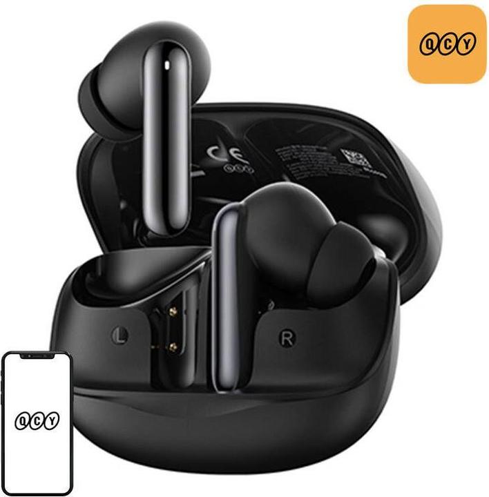 Actual product image QCY TWS MeloBuds HT12 Headphones (black) (Wireless)