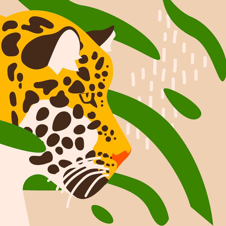 Immagine prodotto Paper + Design Leoparden Kopf (5 x, 33 x 33 cm)