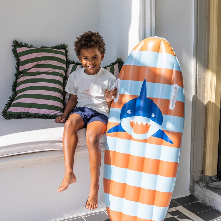 Actual product image Swim Essentials Inflatable Surfboard Striped Shark