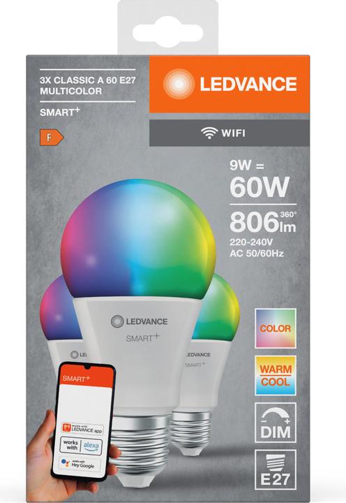Produktbild Ledvance Classic (E27, 9 W, 806 lm, 1 x, F)