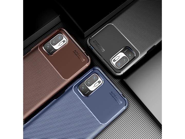 Actual product image Screenguard Xiaomi Redmi Note 10 5G Hull Carbon Design TPU Case (Xiaomi Redmi Note 10 5G)