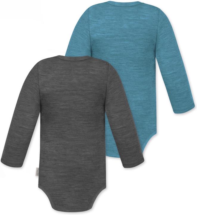 Produktbild Normani 2er Pack Baby Merino Langarmbody „Tuai" - 9401 (86)