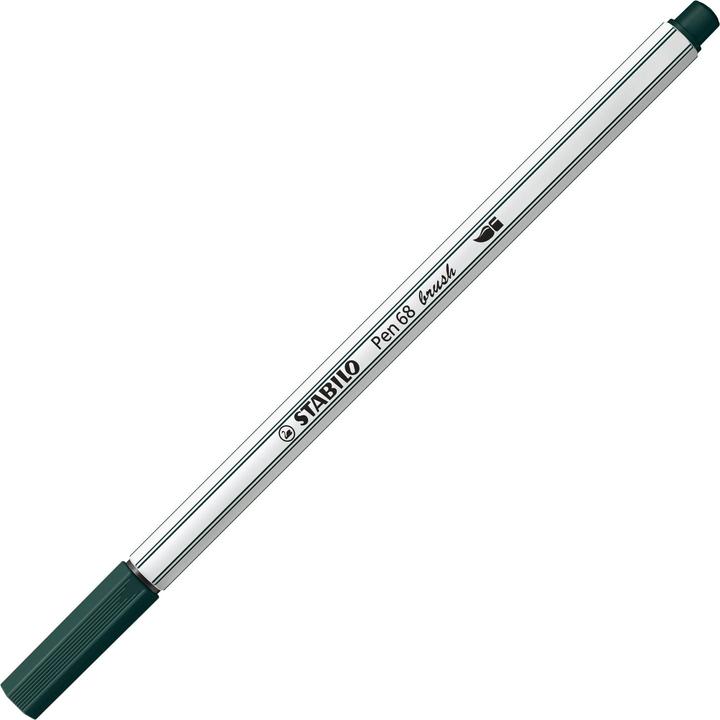 Actual product image STABILO Pen 68 brush Premium felt-tip pen (Olive green, 1 x)