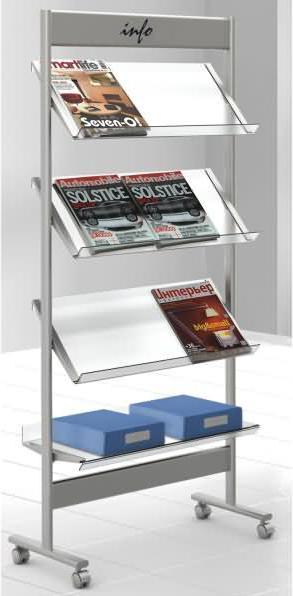 Kerkmann Prospektregal Ecoline silber DIN A4 (A4)