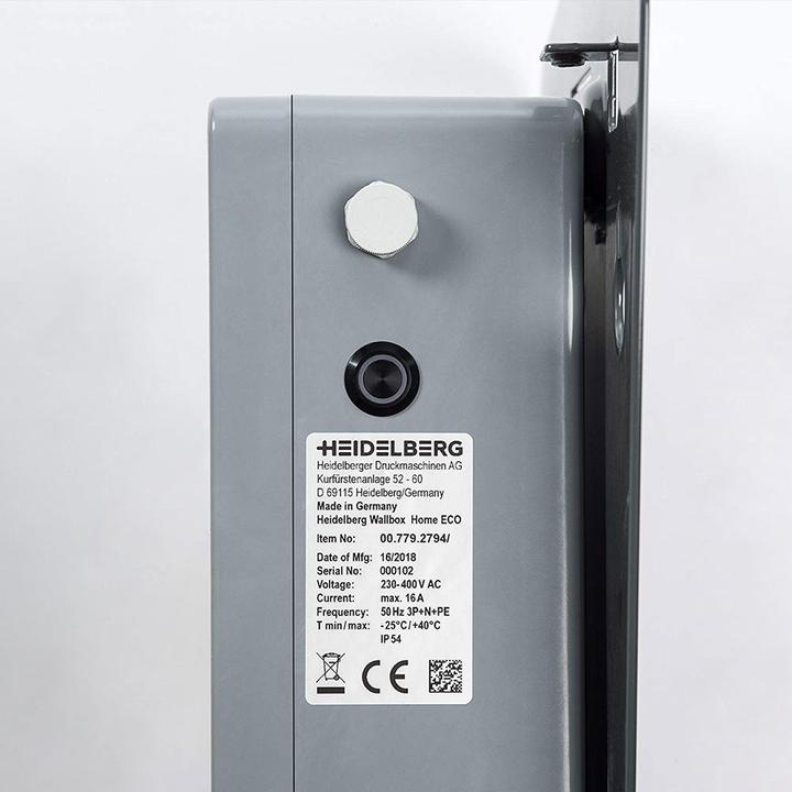 Actual product image Heidelberg Home Eco Europe 5m (Type 2, 11 kW, 16 A, Hard wired)