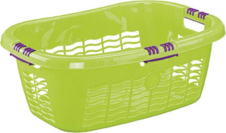Actual product image Lockweiler Laundry basket Ergo with soft handle 65x45x25cm lime (67338 l)