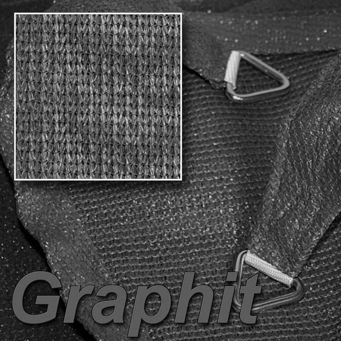 Actual product image Swisshandel24 Sun sail 3x3x4.2m, triangle with right angle, graphite (3 x 3 x 4.2 m)