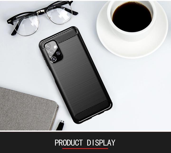 Actual product image Cadorabo TPU Ultra Slim carbon stainless steel Combi Cover (Samsung Galaxy A32 5G)
