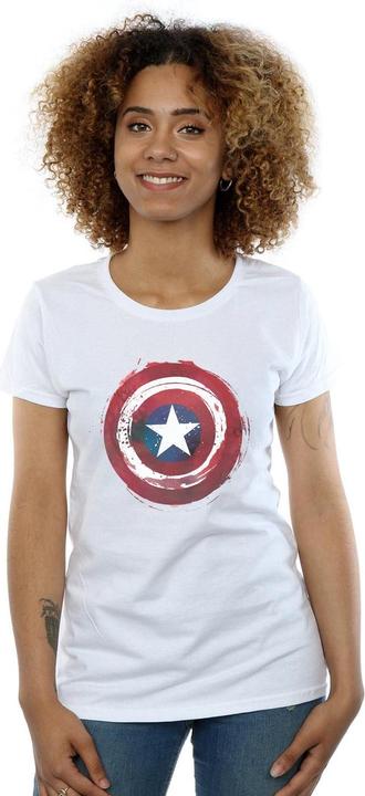 Image du produit - T-shirt CAPTAIN AMERICA SPLATTER SHIELD - Femme (L)