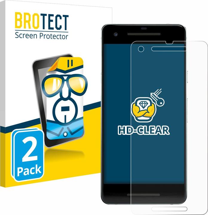 Produktbild BROTECT Schutzfolie Displayschutz Klar (2 Stück, Google Pixel 2)