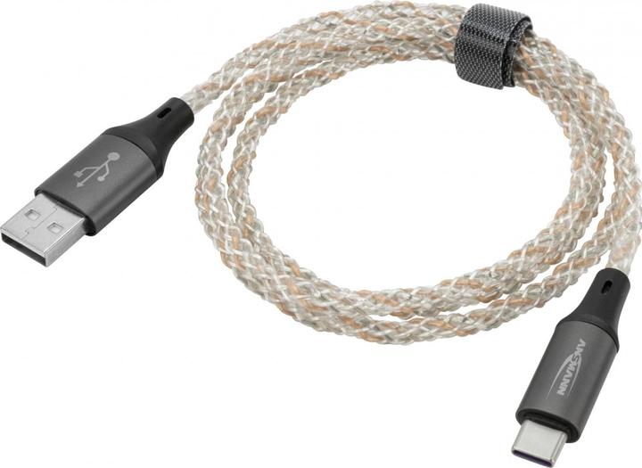 Produktbild Ansmann USB-A / USB-C Kabel mit LED Beleuchtung 100cm 1700-0158 (1 m, USB 3.0)