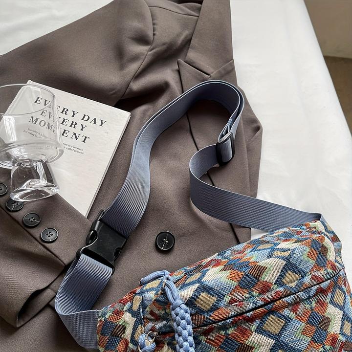 Image du produit Only-Bags.Store Sac banane crossbody stylé - sangle réglable, nylon, fermeture éclair, doublure polyester -