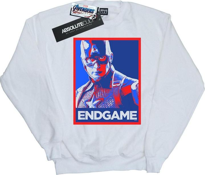 Actual product image Womens/Ladies Avengers Endgame Captain America Poster Sweatshirt (XL)