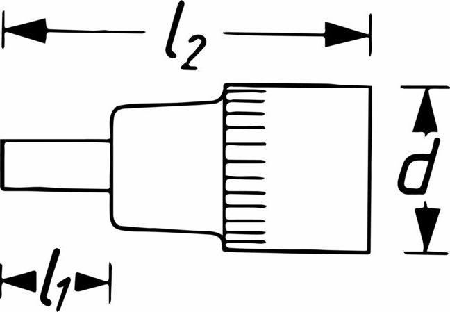Produktbild HAZET Schraubendreher-Steckschlüsseleinsatz 986L-5 ∙ Vierkant12,5 mm (1/2 Zoll) ∙ Innen Sechskant P… (5 mm)