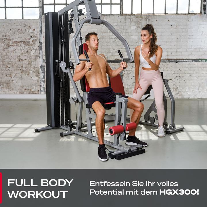 Produktbild Sportstech HGX300 - Multifunktions-Kraftstation für zuhause, Fitness mit 80kg Gewichtsblock & integr