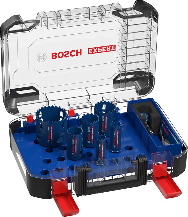 Produktbild Bosch Professional Zubehör EXPERT Tough Material Lochsäge-Set, 22/25/35/40/51/68 mm, 9-tlg. (51 mm, 22 mm, 68 mm, 35 mm, 40 mm, 25 mm)