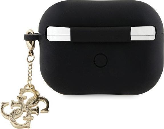 Immagine prodotto Guess GUAP2LECG4K AirPods Pro 2 cover czarny/nero Silicone liquido Glitter Triangolo Charm (Borsa per cuffie)