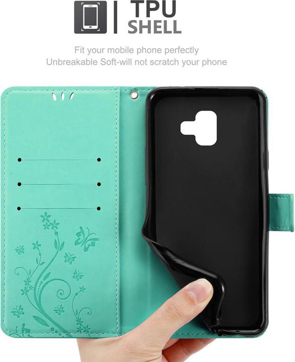 Productafbeelding Cadorabo Bloemen Boekomslag (Samsung Galaxy J6+)