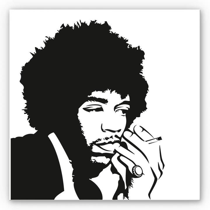 Actual product image Trenddeko Jimi Hendrix (70 x 70 cm)