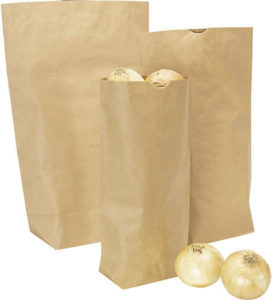 Actual product image kaiserkraft terra cross bottom bag, made of kraft paper, 2-ply, LxW 470 x 320 mm, pack of (250 Piece)