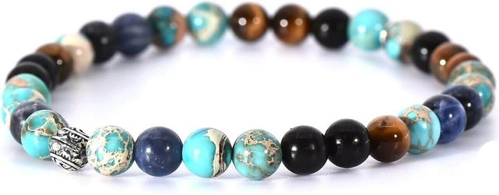 Actual product image Balibay Kiyan (20 cm, Sterling silver 925, Onyx, Tiger's eye, Gemstone, Lapis lazuli)