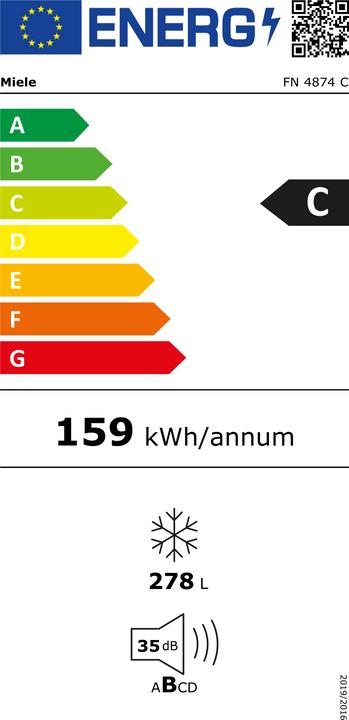 Label énergétique Miele FN 4874 C (Autonome, 278 l)