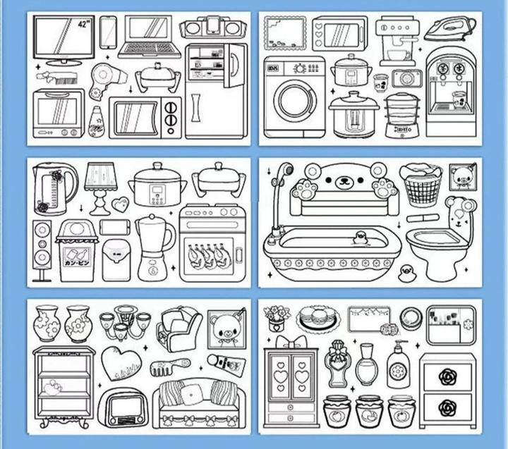 Image du produit Activity Board Rouleau de dessin pour enfants, papier collant de remplissage de peinture pour graffiti, rouleau de