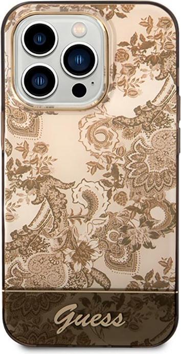 Immagine prodotto Guess GUHCP14XHGPLHC Custodia rigida iPhone 14 Pro Max 6,7" ocra Collezione Porcelain (Apple iPhone 14 Pro Max)