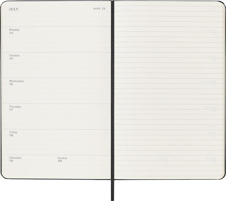 Actual product image Moleskine Schüleragenda Hard Cover Weekly Notebook (130 x 210 mm, English)