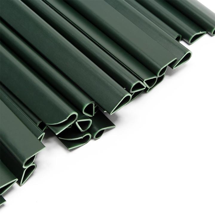 Actual product image Wiltec Green Garden Fence Roll 35 m x 19 cm, made of 650 g/m² PVC with 20 Clips (3500 cm)