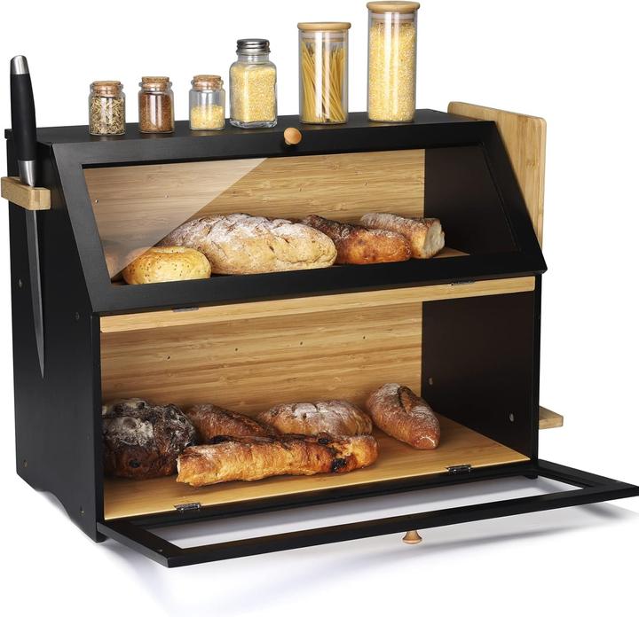 Immagine prodotto Leader Accessories 2-stöckiger Brotkasten mit Schneidebrett