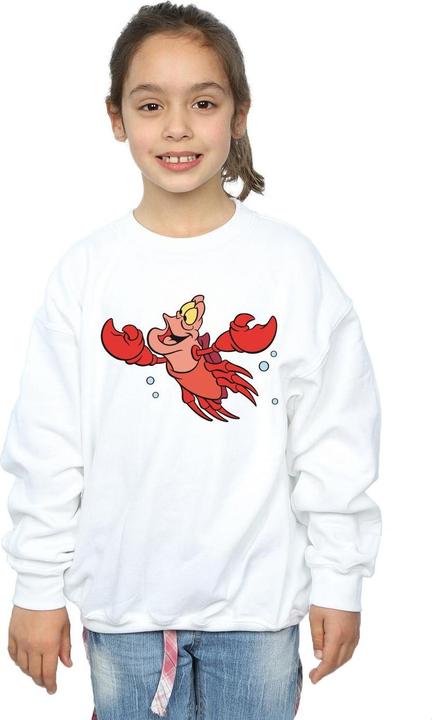 Actual product image Disney Girls The Little Mermaid Sebastian Bubbles Sweatshirt (116)